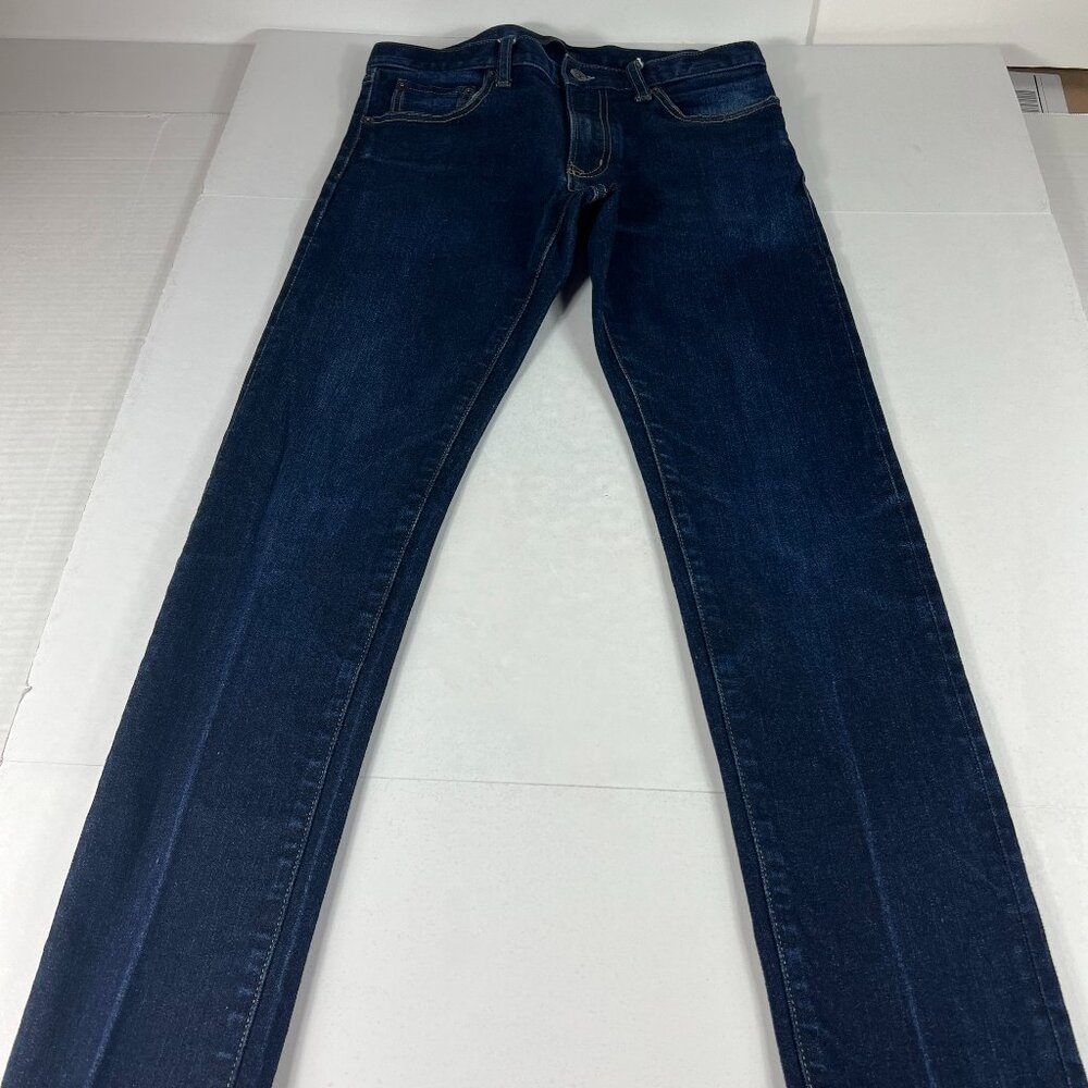 Uniqlo Jean Men 30x30* Skinny Tapered Selvedge Kaihara Dark Blue Denim Tag 30x32